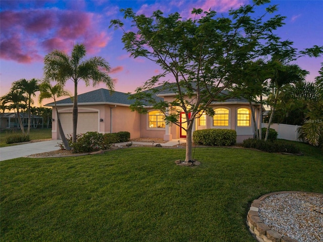 3219 SW 7th Ln, Cape Coral, FL 33991 - ranch-style home featuring concrete driveway, stucco siding, and an attached garage