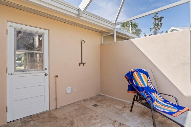 125 Small St SE, Port Charlotte, FL 33952 - view of patio / terrace featuring a lanai