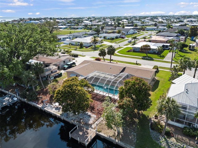 125 Small St SE, Port Charlotte, FL 33952 - aerial perspective of suburban area featuring a nearby body of water and a pool area