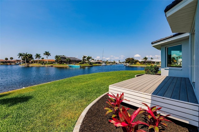 261 Venezia Ct, Punta Gorda, FL 33950 - view of grassy yard with a water view and a residential view