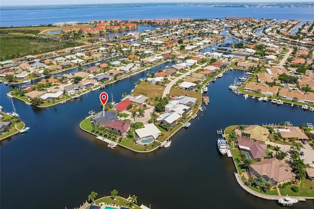 261 Venezia Ct, Punta Gorda, FL 33950 - aerial overview of property's location with nearby suburban area and a nearby body of water