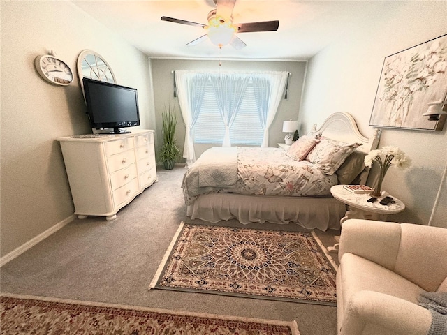 25008 Lalique Pl, Punta Gorda, FL 33950 - bedroom with carpet, ceiling fan, and baseboards