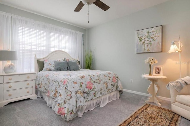 25008 Lalique Pl, Punta Gorda, FL 33950 - bedroom featuring carpet floors, baseboards, and ceiling fan