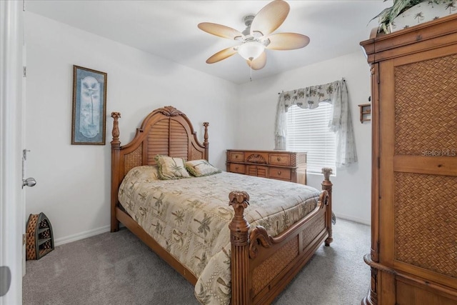 7652 Mikasa Dr, Punta Gorda, FL 33950 - carpeted bedroom with baseboards and ceiling fan