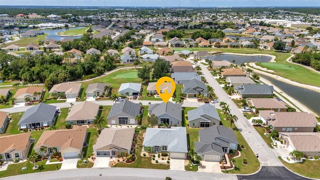 24358 Folkstone Ave, Punta Gorda, FL 33980 - aerial perspective of suburban area featuring a nearby body of water and a golf club