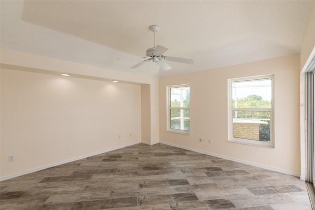 3506 Saint Florent Ct, Punta Gorda, FL 33950 - empty room with wood finished floors and ceiling fan