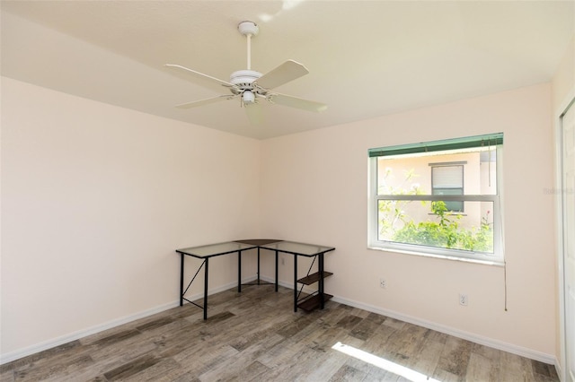 3506 Saint Florent Ct, Punta Gorda, FL 33950 - unfurnished room featuring wood finished floors and ceiling fan