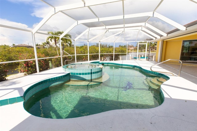 3506 Saint Florent Ct, Punta Gorda, FL 33950 - view of pool featuring a pool with connected hot tub and a patio