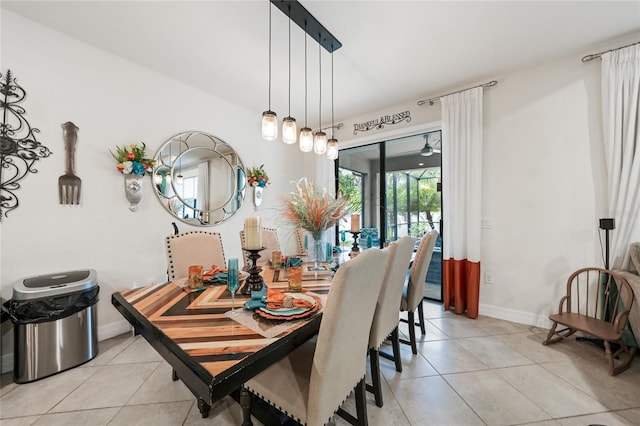 2515 Sherman Oak Dr, North Port, FL 34289 - dining space with light tile patterned flooring and baseboards