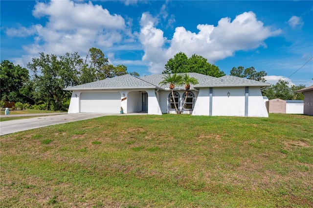 891 Bayard St, Port Charlotte, FL 33948 - single story home with a garage, concrete driveway, and stucco siding