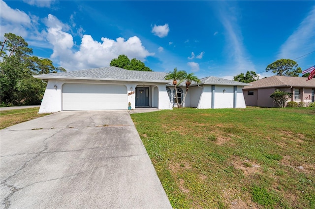 891 Bayard St, Port Charlotte, FL 33948 - single story home featuring concrete driveway, an attached garage, a front yard, and stucco siding