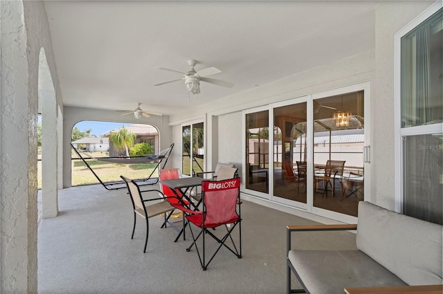 891 Bayard St, Port Charlotte, FL 33948 - sunroom / solarium with a ceiling fan