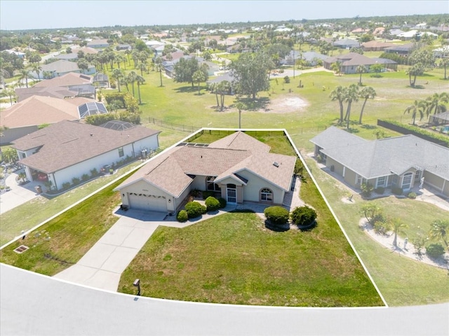 7334 N Tulip Tree, Punta Gorda, FL 33955 - aerial perspective of suburban area featuring property boundaries highlighted