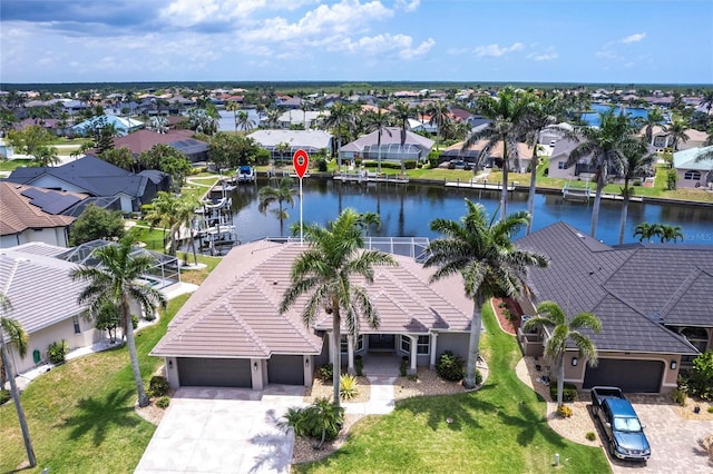 523 Saint Girons Ct, Punta Gorda, FL 33950 - aerial perspective of suburban area with a large body of water