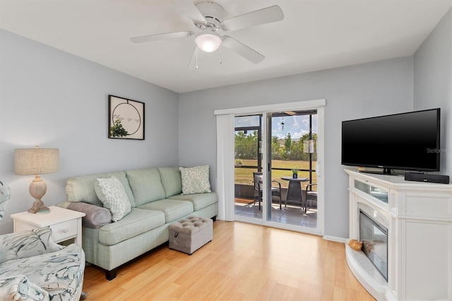 25275 Rampart Blvd Unit 1504, Punta Gorda, FL 33983 - living area with light wood-style flooring and ceiling fan