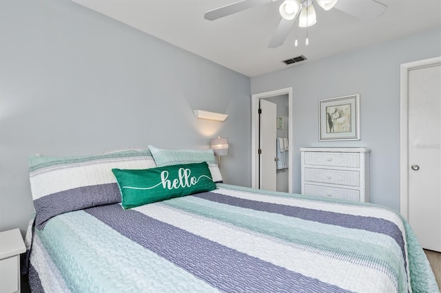 25275 Rampart Blvd Unit 1504, Punta Gorda, FL 33983 - bedroom with a ceiling fan and wood finished floors