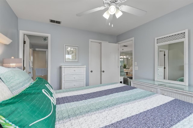 25275 Rampart Blvd Unit 1504, Punta Gorda, FL 33983 - bedroom featuring a closet and a ceiling fan
