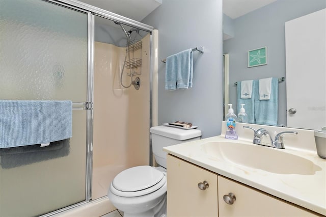 25275 Rampart Blvd Unit 1504, Punta Gorda, FL 33983 - full bathroom featuring a stall shower, toilet, and vanity