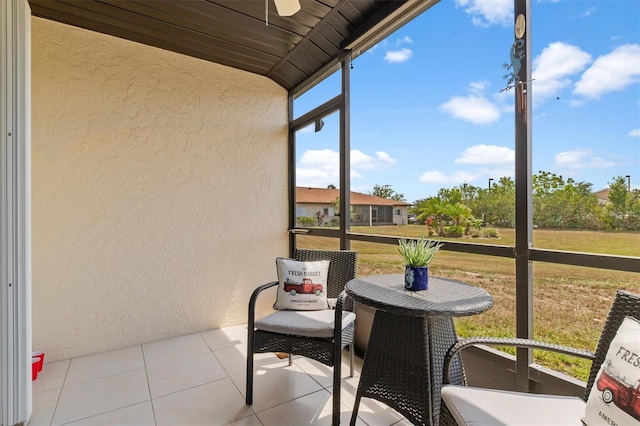 25275 Rampart Blvd Unit 1504, Punta Gorda, FL 33983 - sunroom / solarium with vaulted ceiling and ceiling fan
