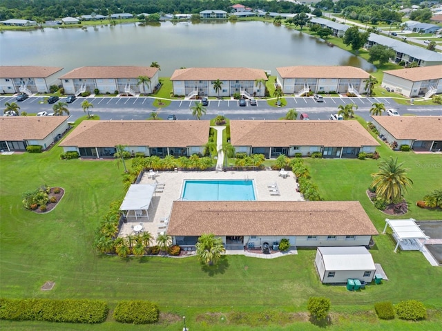 25275 Rampart Blvd Unit 1504, Punta Gorda, FL 33983 - drone / aerial view of a pool area and a large body of water
