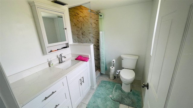 24239 Yacht Club Blvd, Punta Gorda, FL 33955 - bathroom with vanity, tile patterned floors, and a shower