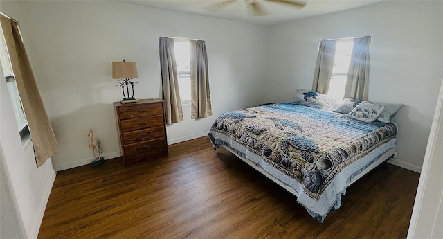 24239 Yacht Club Blvd, Punta Gorda, FL 33955 - bedroom with wood finished floors and a ceiling fan