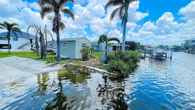 24239 Yacht Club Blvd, Punta Gorda, FL 33955 - dock featuring boat lift and a water view