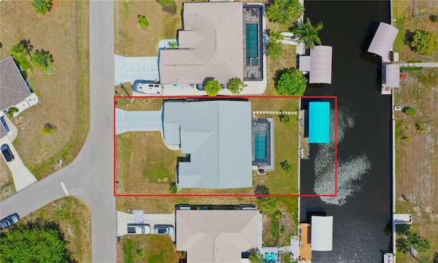 2399 Bendway Dr, Port Charlotte, FL 33948 - aerial view of property and surrounding area featuring property parcel outlined