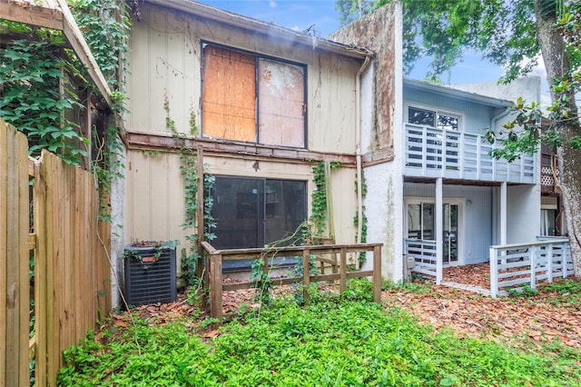 1515 Paul Russell Rd # 64, Tallahassee, FL 32301 - back of property with a balcony and central air condition unit