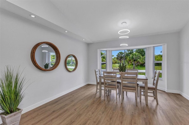 229 Waterside St, Port Charlotte, FL 33954 - dining room with plenty of natural light, wood finished floors, and recessed lighting