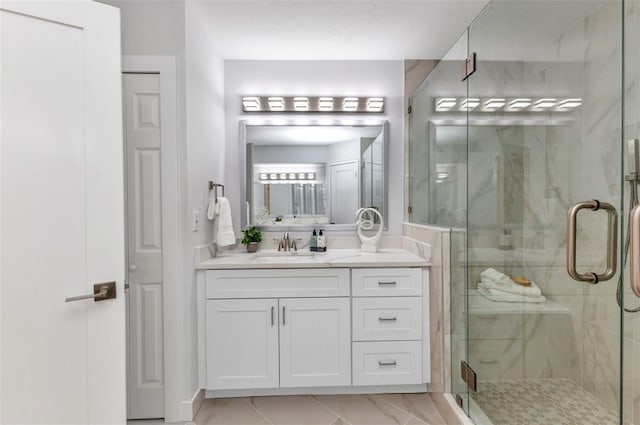 229 Waterside St, Port Charlotte, FL 33954 - bathroom featuring vanity and a shower stall