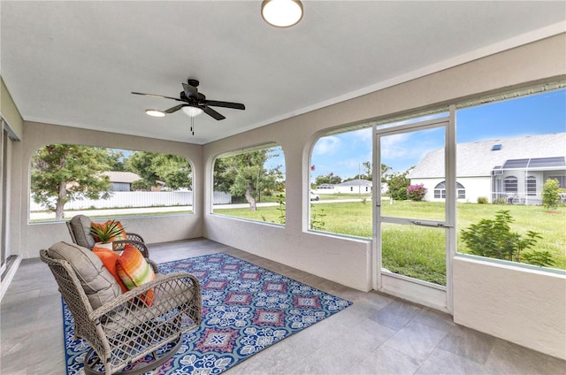 229 Waterside St, Port Charlotte, FL 33954 - sunroom / solarium with ceiling fan