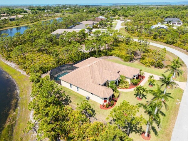 6057 Calusa Ridge Trl, Bokeelia, FL 33922 - aerial view of property and surrounding area with a large body of water