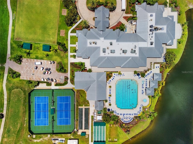 1812 Birmingham Blvd, Punta Gorda, FL 33980 - drone / aerial view of a pool area and a nearby body of water