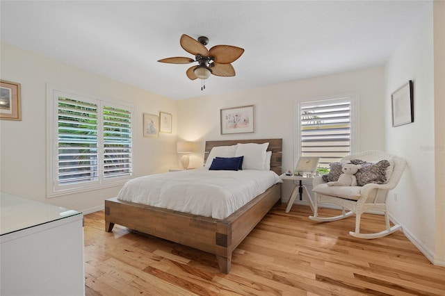 1812 Birmingham Blvd, Punta Gorda, FL 33980 - bedroom with light wood-style floors and a ceiling fan