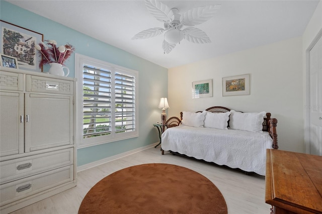1812 Birmingham Blvd, Punta Gorda, FL 33980 - bedroom with light wood-style floors and a ceiling fan