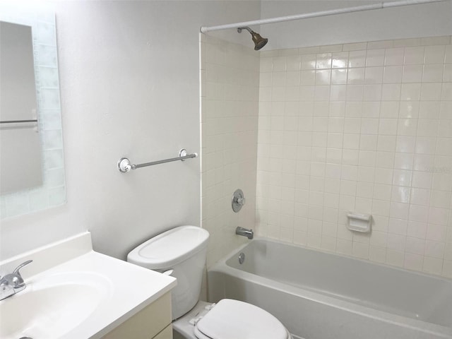 13100 S Mccall Rd Unit 125, Port Charlotte, FL 33981 - full bathroom featuring vanity, toilet, and tub / shower combination