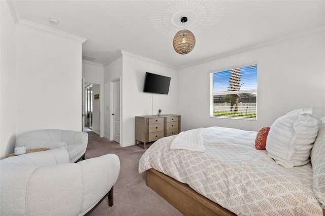16176 Lotus Way, Punta Gorda, FL 33982 - carpeted bedroom featuring crown molding and baseboards
