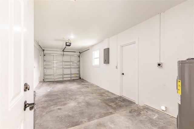 37 Oakland Hills Ct, Rotonda West, FL 33947 - garage with water heater, electric panel, and a garage door opener