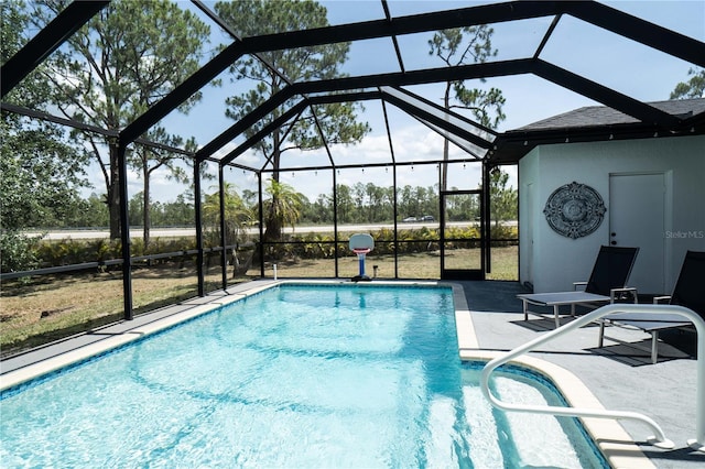 6794 Loffreda Ave, North Port, FL 34291 - outdoor pool featuring a lanai and a patio