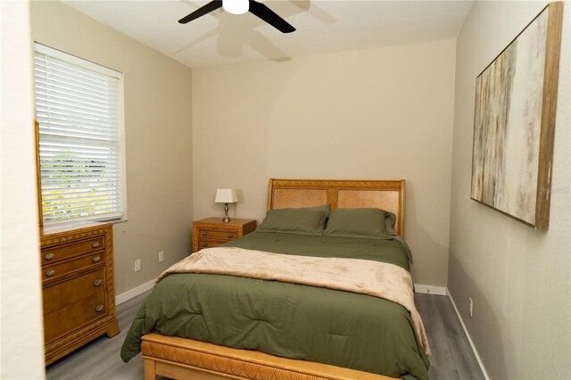 6794 Loffreda Ave, North Port, FL 34291 - bedroom featuring wood finished floors and a ceiling fan