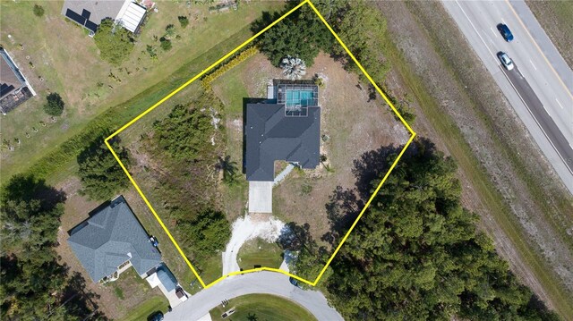 6794 Loffreda Ave, North Port, FL 34291 - aerial view of property and surrounding area with property parcel outlined