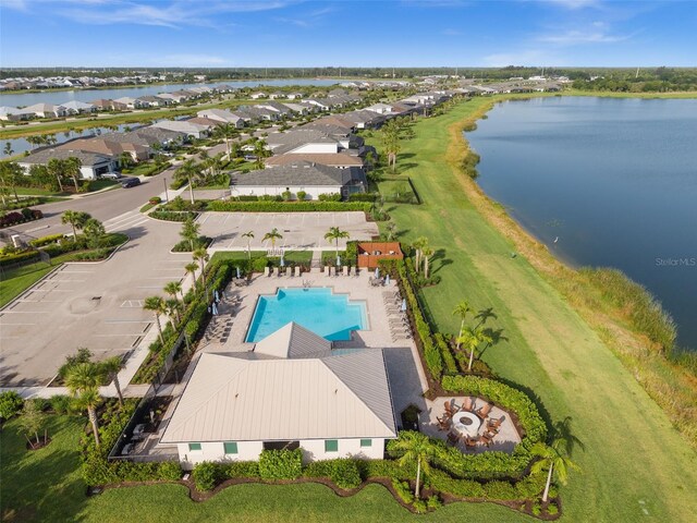 42346 Waterfront Way, Punta Gorda, FL 33982 - aerial perspective of suburban area with a large body of water and a pool