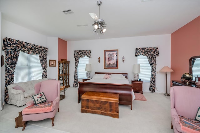 17400 White Water Ct, Punta Gorda, FL 33982 - bedroom with carpet flooring, multiple windows, and ceiling fan