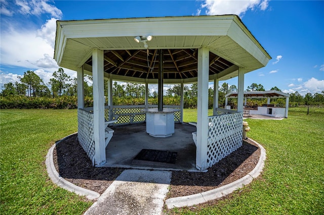17400 White Water Ct, Punta Gorda, FL 33982 - view of patio / terrace with a gazebo