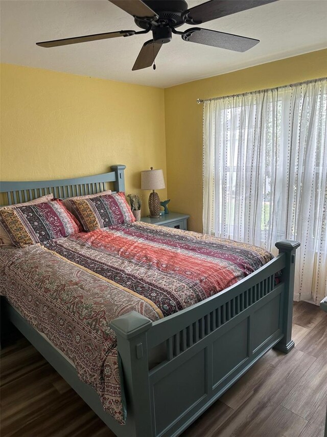 26129 Madras Ct, Punta Gorda, FL 33983 - bedroom with wood finished floors and ceiling fan