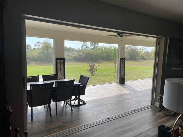 26129 Madras Ct, Punta Gorda, FL 33983 - dining area with ceiling fan