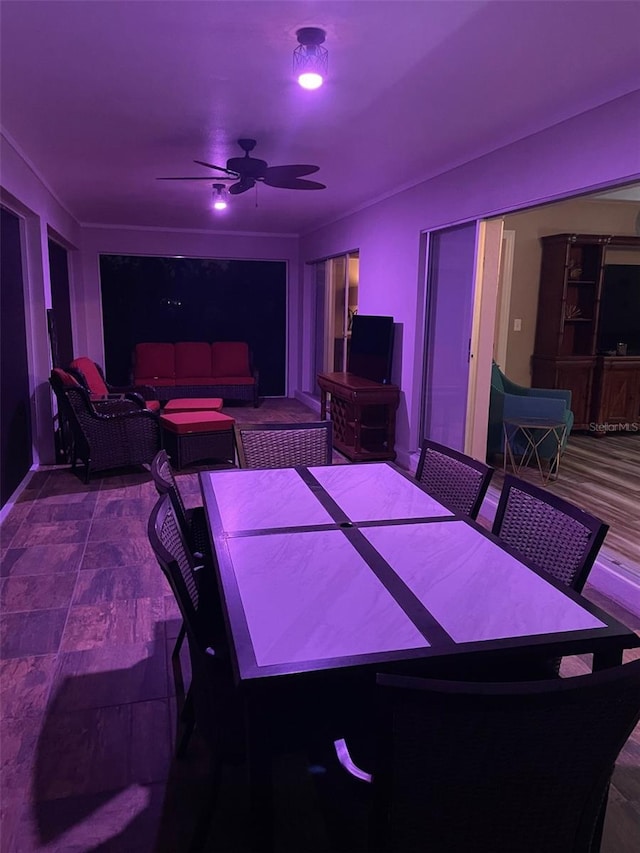 26129 Madras Ct, Punta Gorda, FL 33983 - dining room with ceiling fan