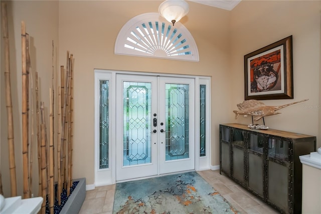 1062 Eagles Flight Way, North Port, FL 34287 - foyer featuring french doors and baseboards