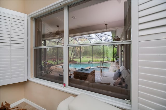 1062 Eagles Flight Way, North Port, FL 34287 - sunroom / solarium featuring ceiling fan
